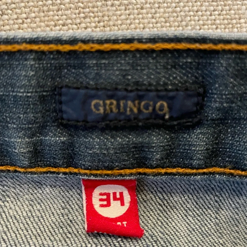 AGAVE MADE IN USA Classic Straight Gringo Jeans in Blue Brown Flex Size 34 $198 - Picture 10 of 11